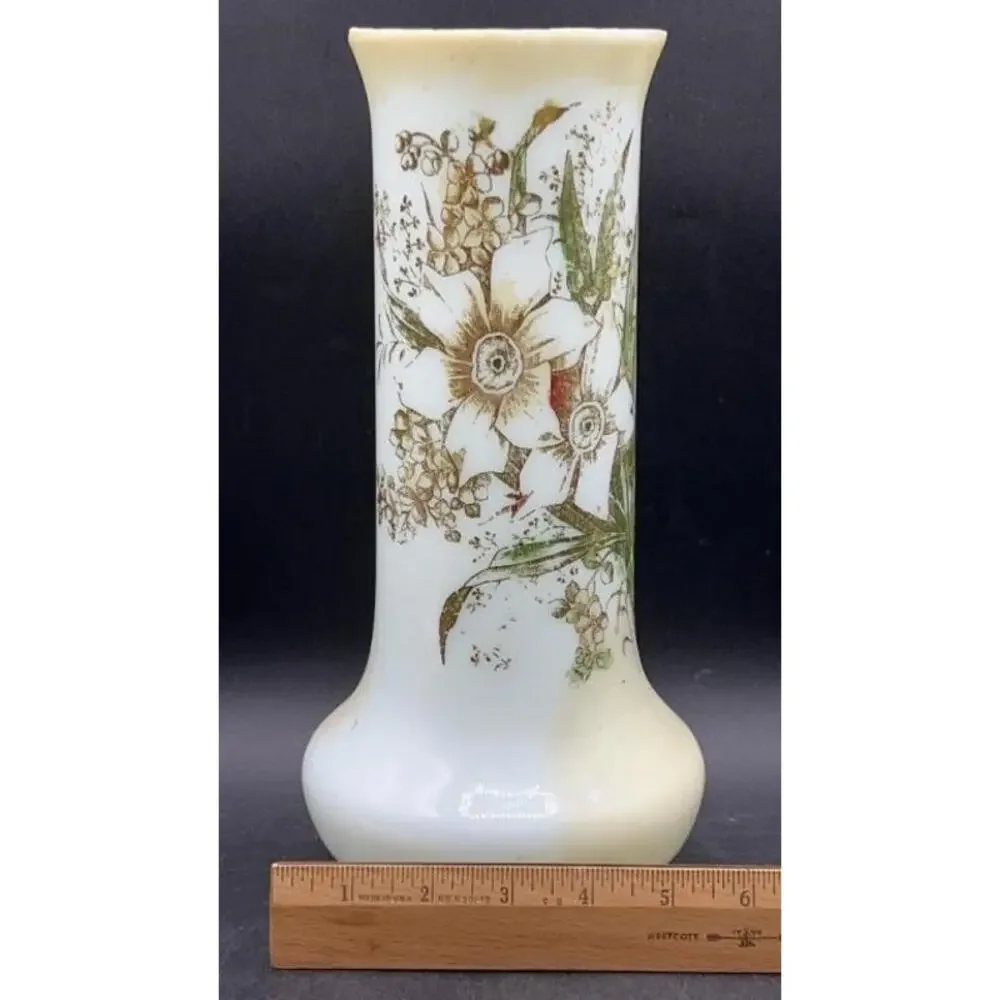 VTG Takahashi Soft Flower San Francisco Bud Vase Hand-Painted 11.5